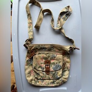 Floral Canvas Crossbody Bag